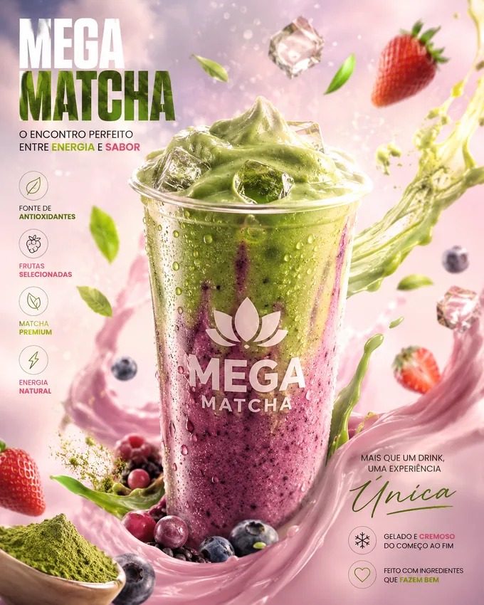 Peça de campanha criada para o lançamento de um produto de alimentação
