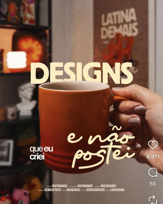 Post de conteúdo com direção de arte criado para uma marca de design