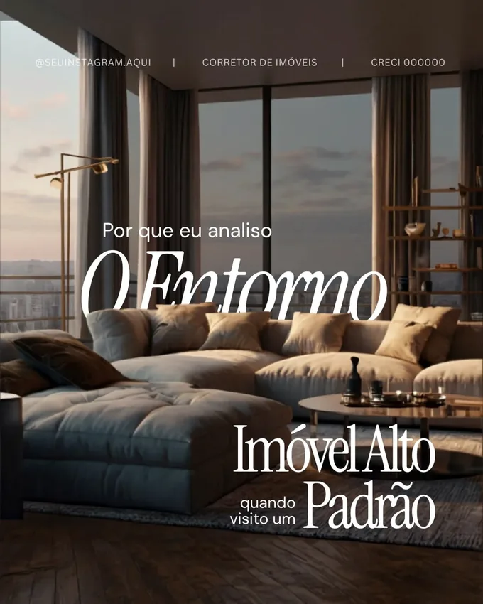 Peça de social media criada para um cliente do mercado imobiliário